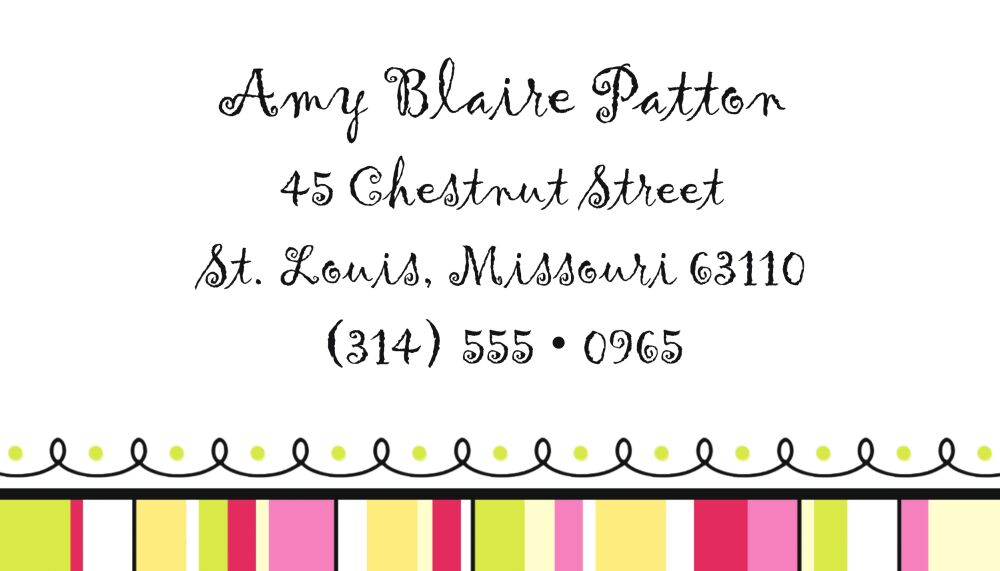 Small Loopy Calling Card