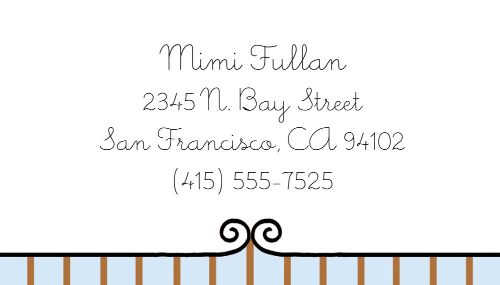 Small Cafe au Lait Calling Card
