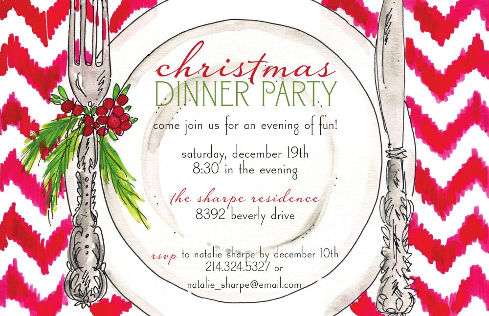 Christmas Placesetting Invitation