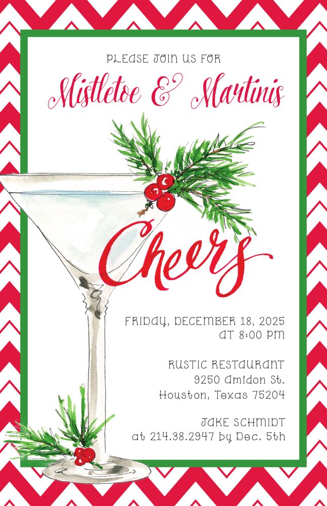 Holiday Martini Invitation