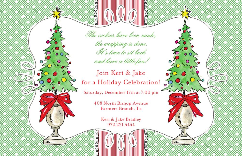 Christmas Topiary Invitation