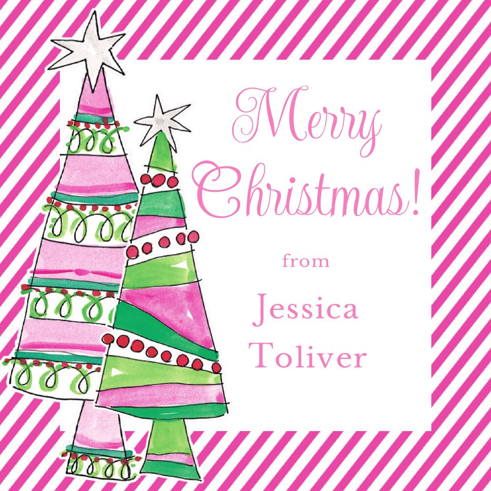 Hottie Trees Square Gift Sticker 