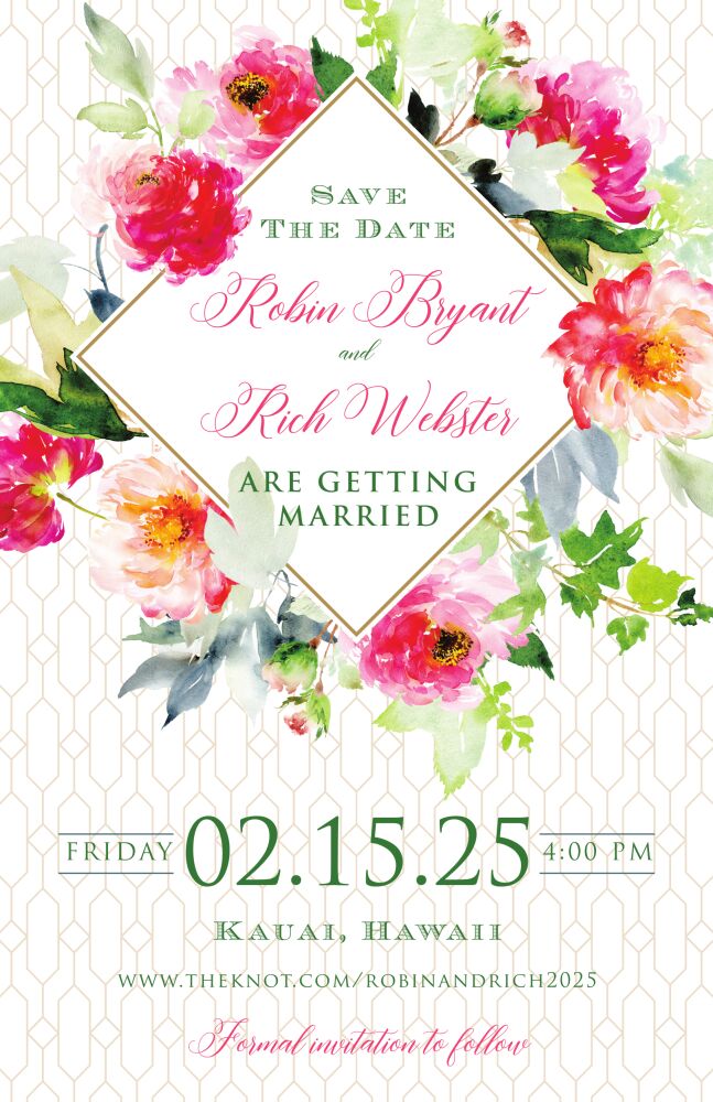 Peonies Assortment Invitation