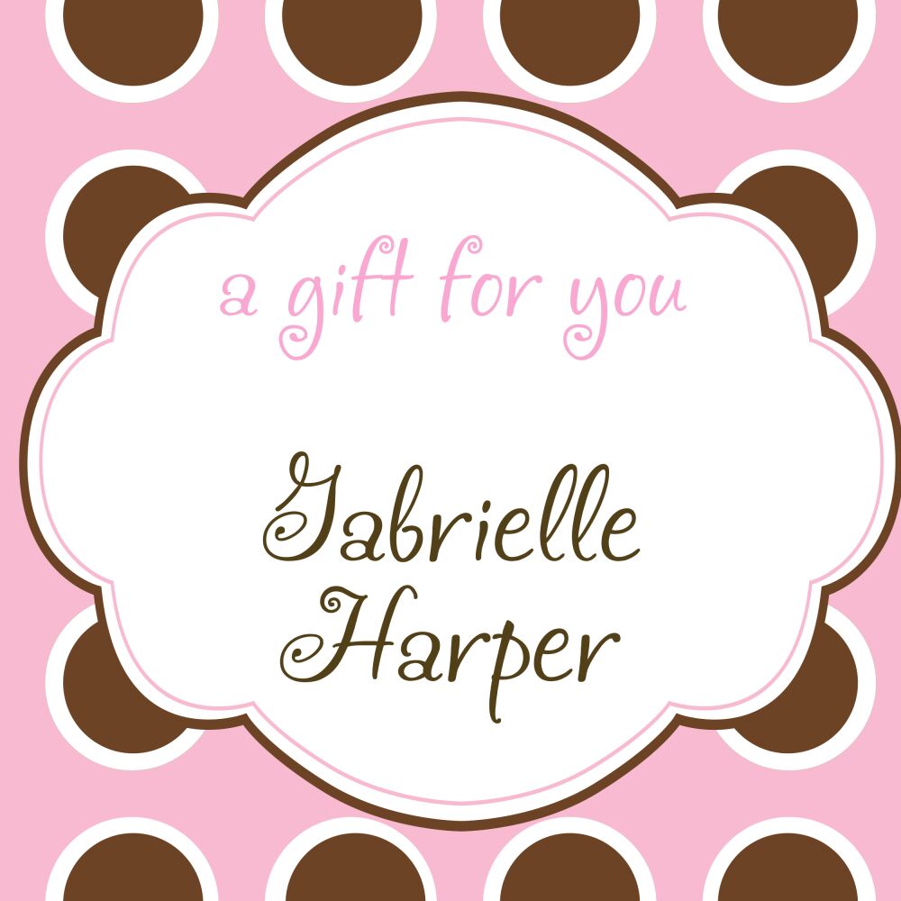 Bubble Gum Square Gift Sticker - Pink 