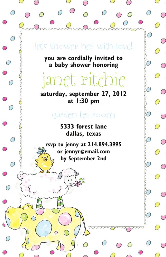 Farm Animal Invitation