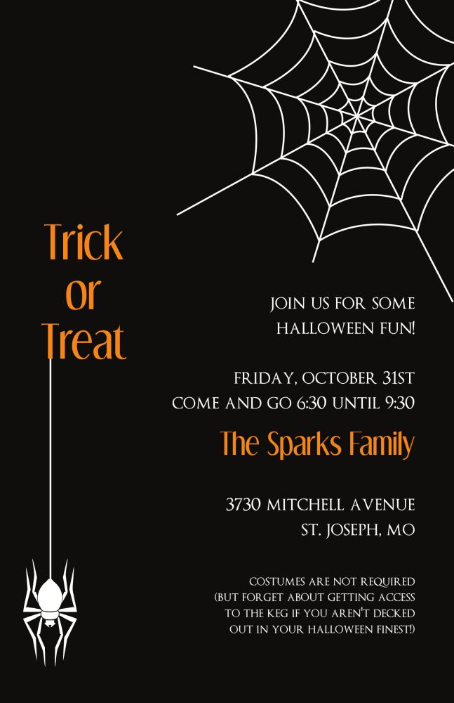 Halloween invitation