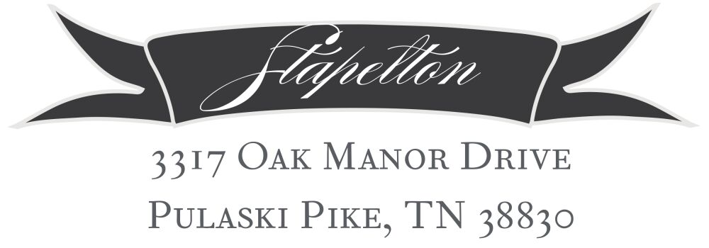 Banner Rectangle Return Address Sticker