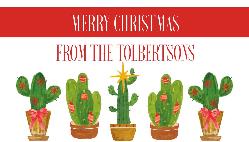 Festive Cactus Enclosure Card