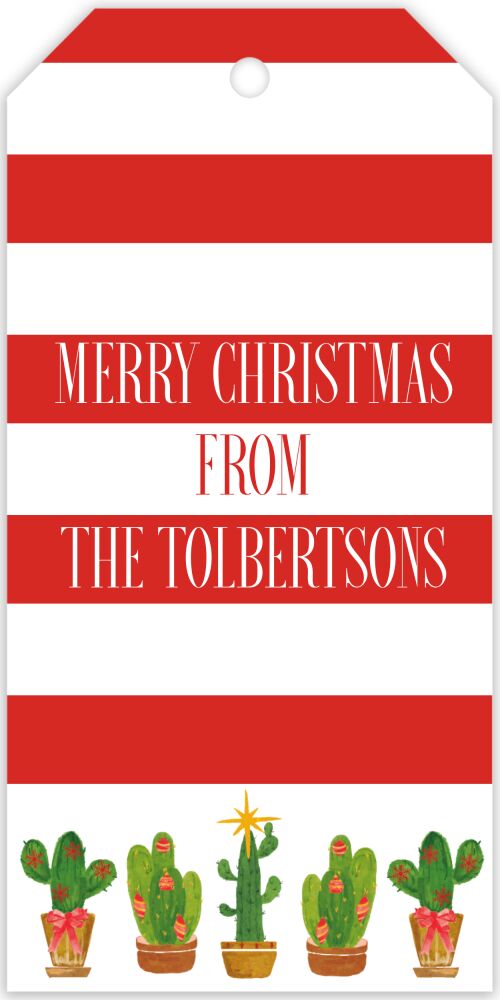 Festive Cactus Gift Tag