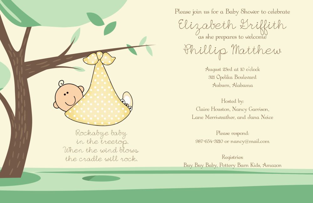 Rockabye Baby Invitation