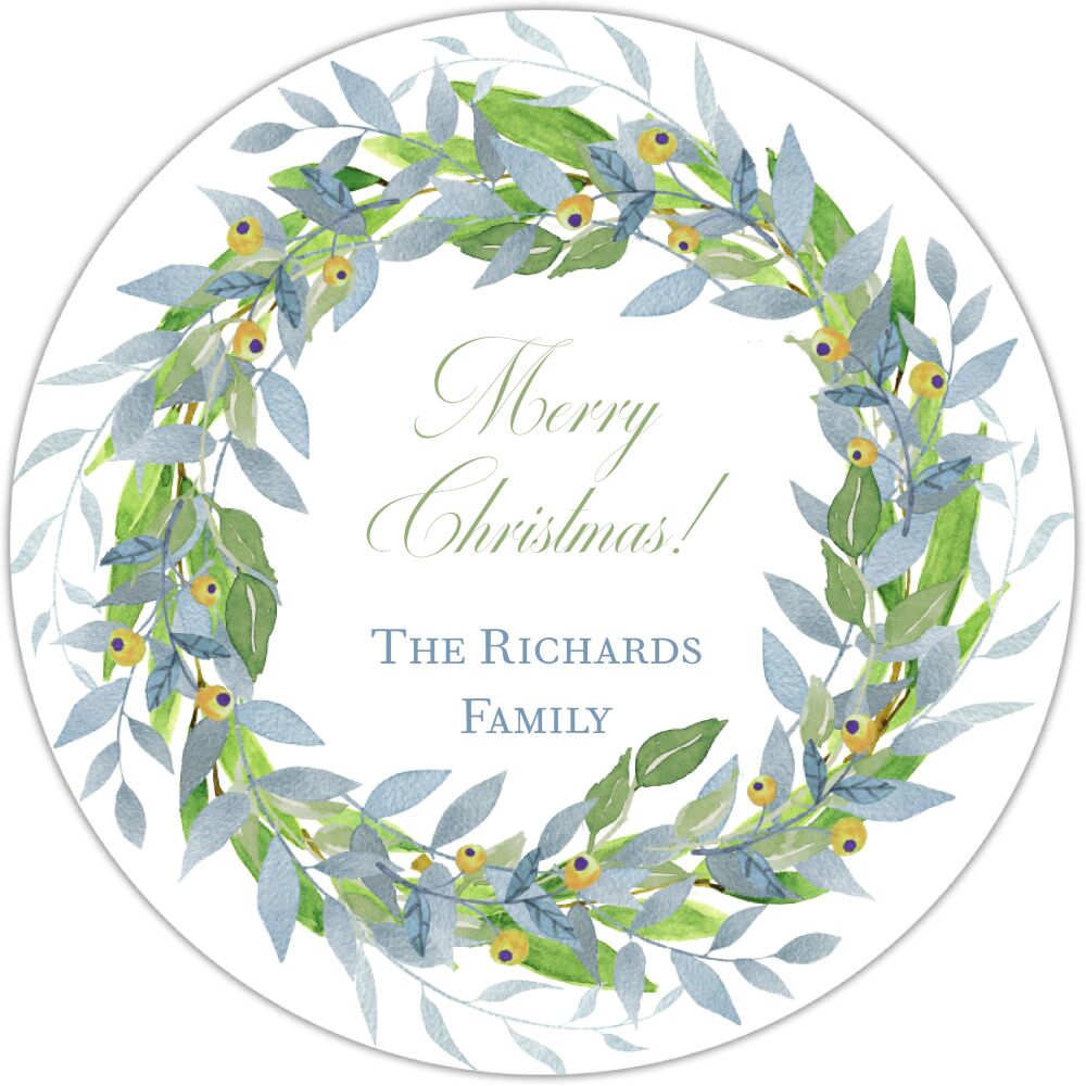 Celeste Wreath Gift Sticker