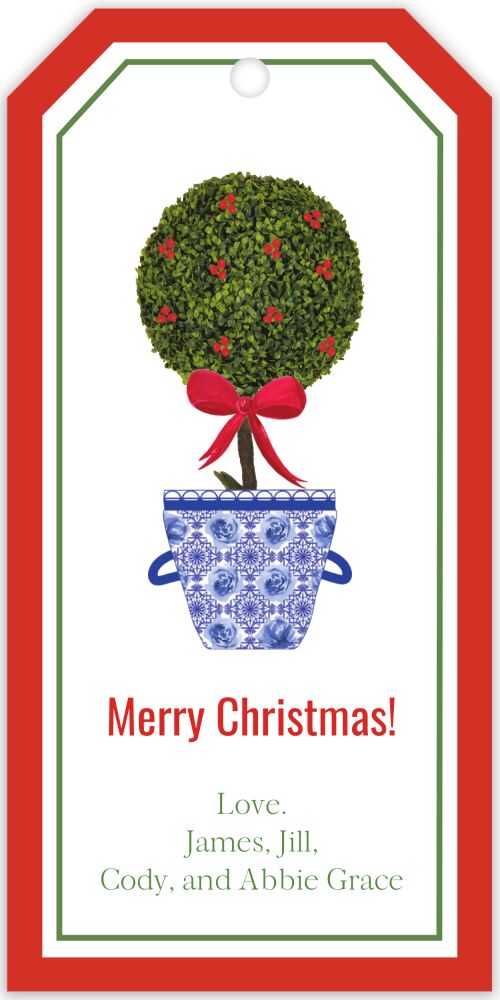 Holiday Topiary Hanging Gift Tag