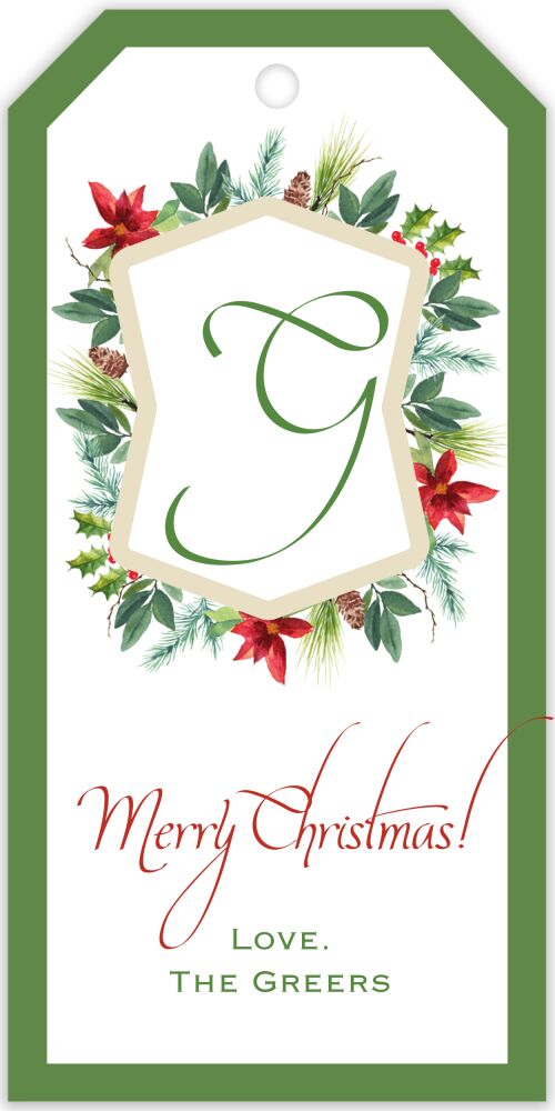 Foliage Crest Hanging Gift Tag