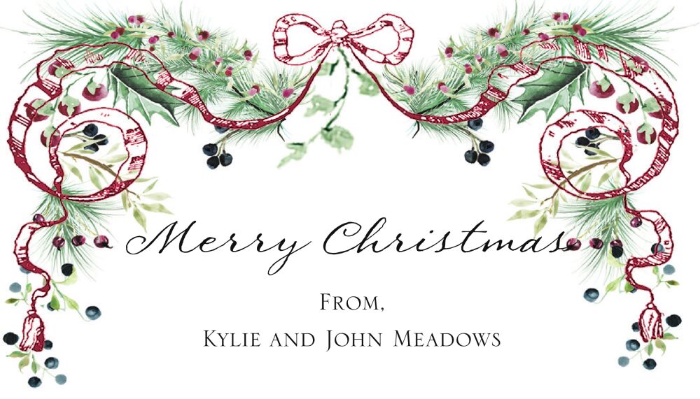 Holiday Garland Enclosure Card