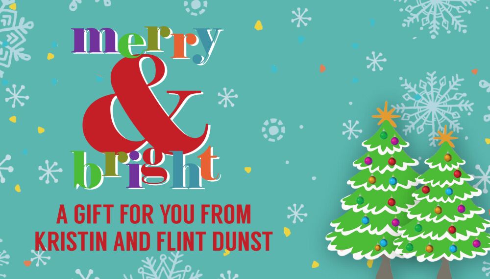 Merry & Bright Gift Sticker