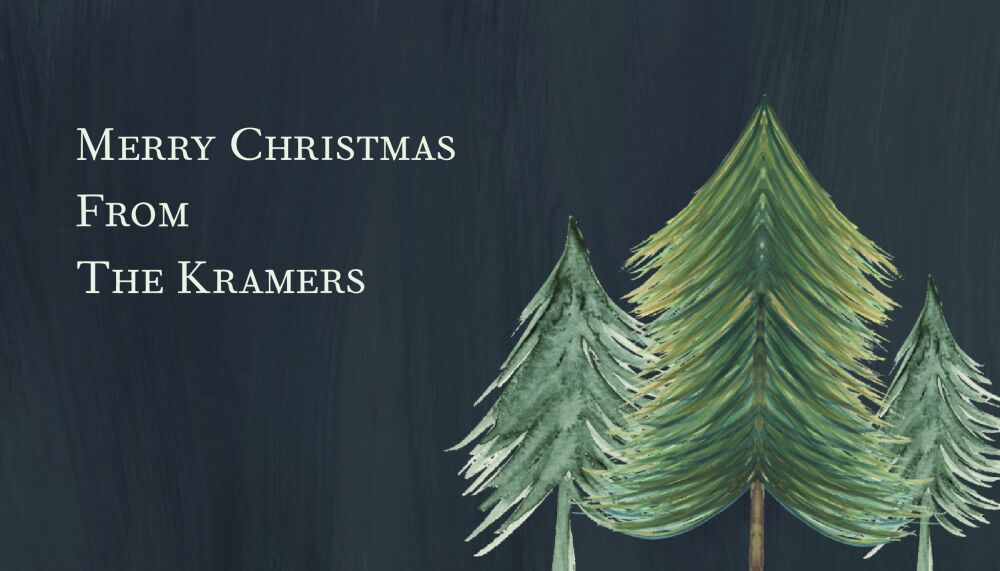 Sketched Trees Enclosure Card