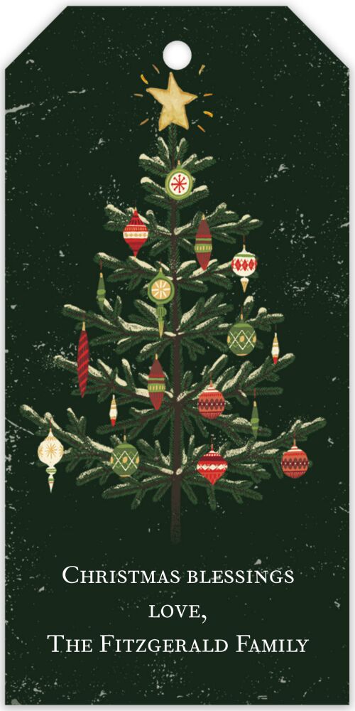Adorned Tree Hanging Gift Tag