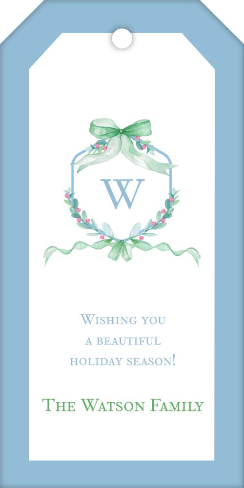 Ribbon Crest Hanging Gift Tag