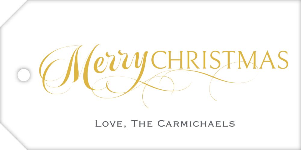 Elegant Christmas Hanging Gift Tag