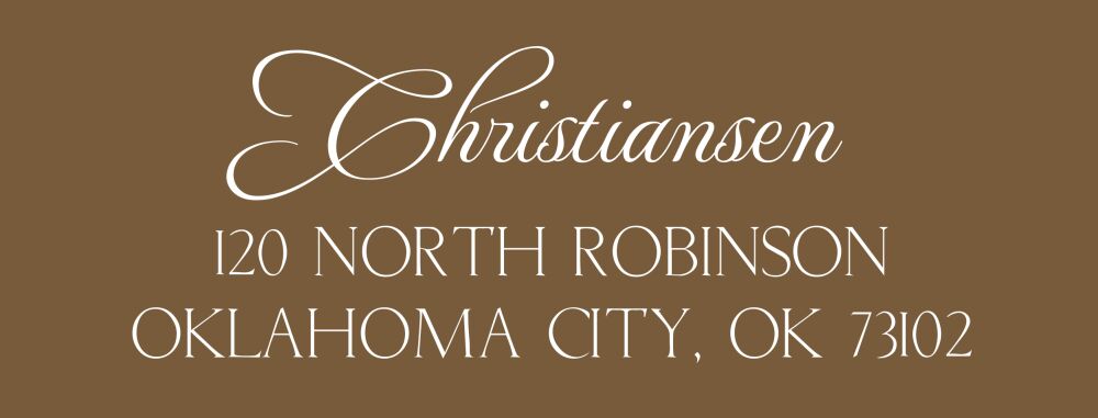 Chocolate Brown Return Address Label