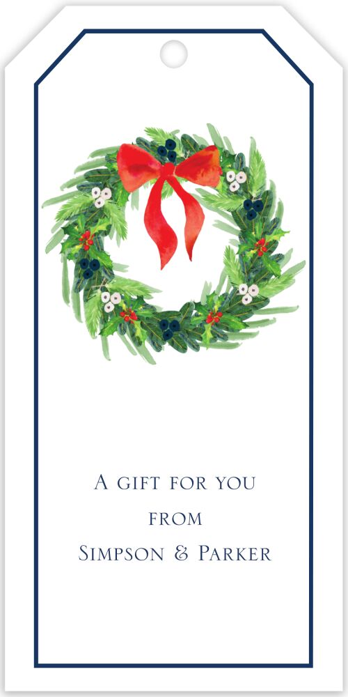 Painted Wreath Hanging Gift Tag