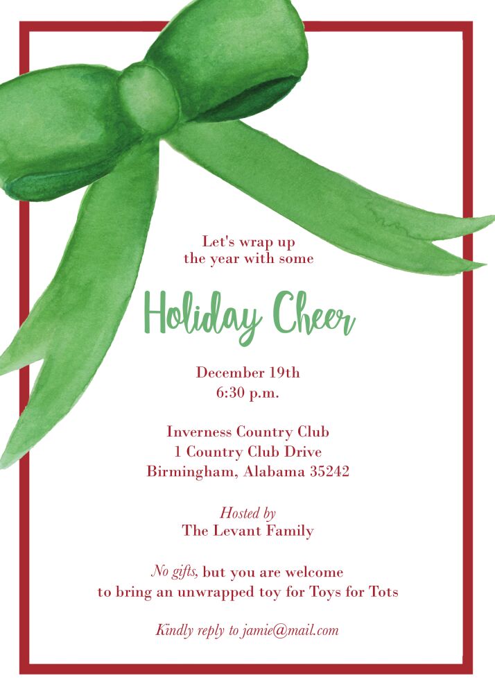 Big Bow Invitation