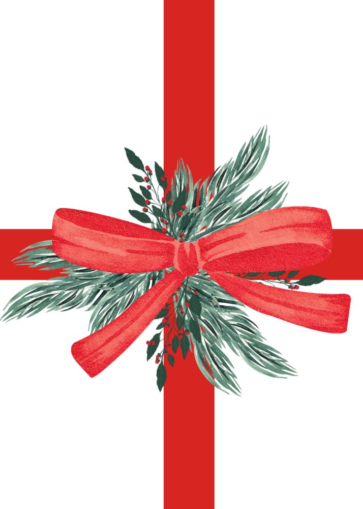 Wrapped Wishes Folded Holiday Greeting Card