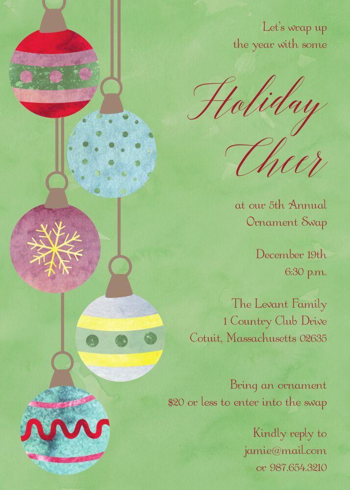 Pendent Ornaments Invitation