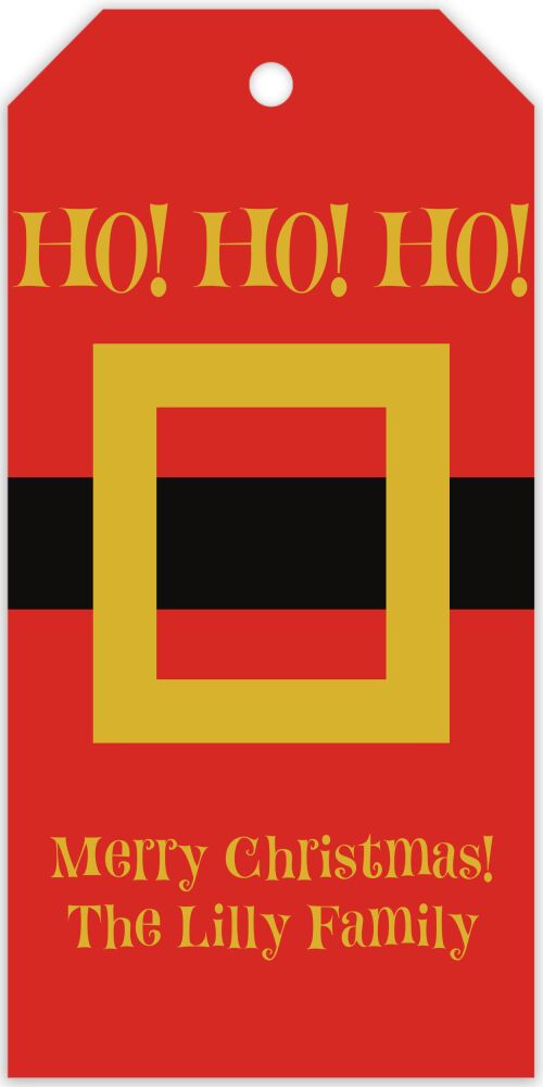 Santa Buckle Hanging Gift Tag