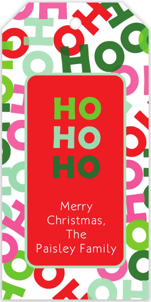 Ho Ho Ho Hanging Gift Tag