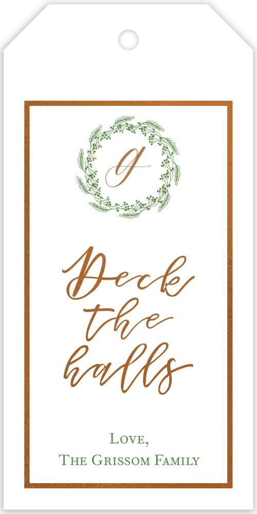 Deck The Halls Hanging Gift Tag