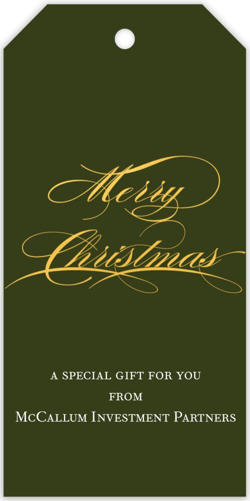 Green Foiled Hanging Gift Tag