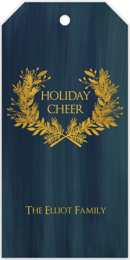 Foiled Wreath Hanging Gift Tag