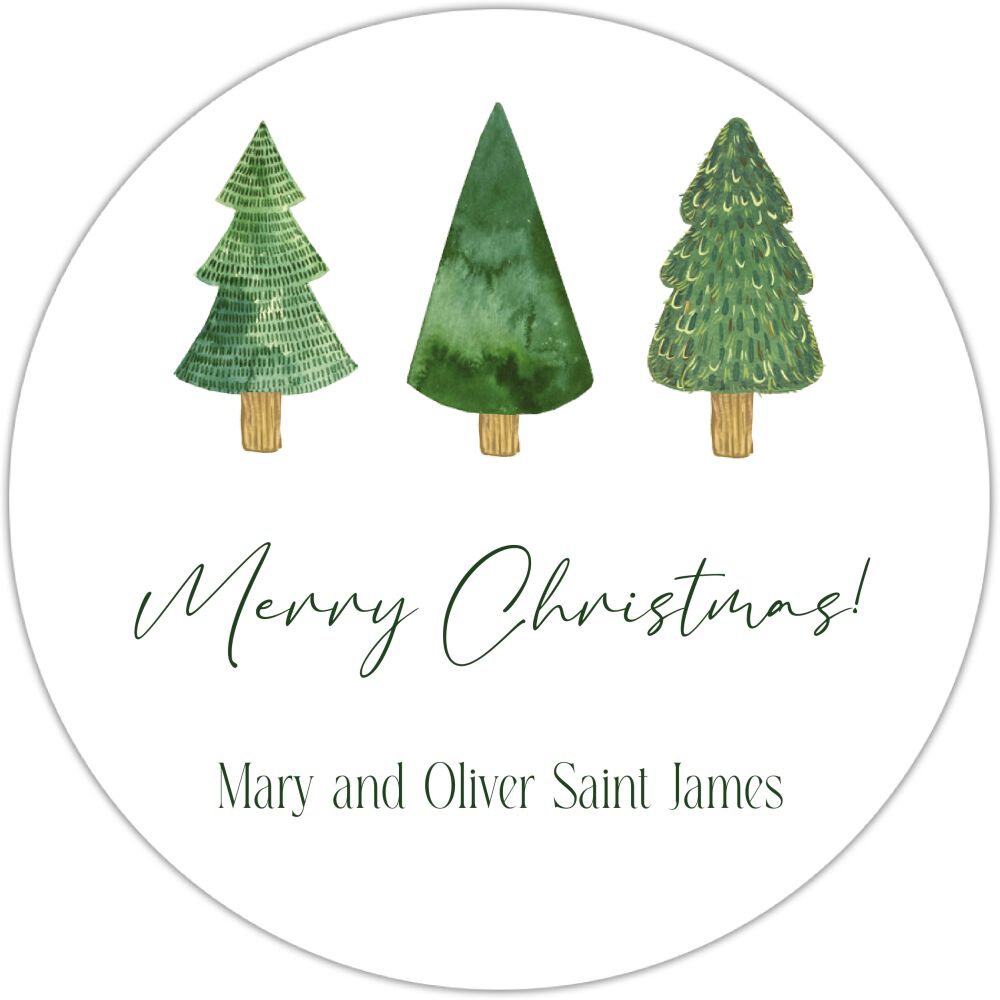 Simple Trees Gift Sticker