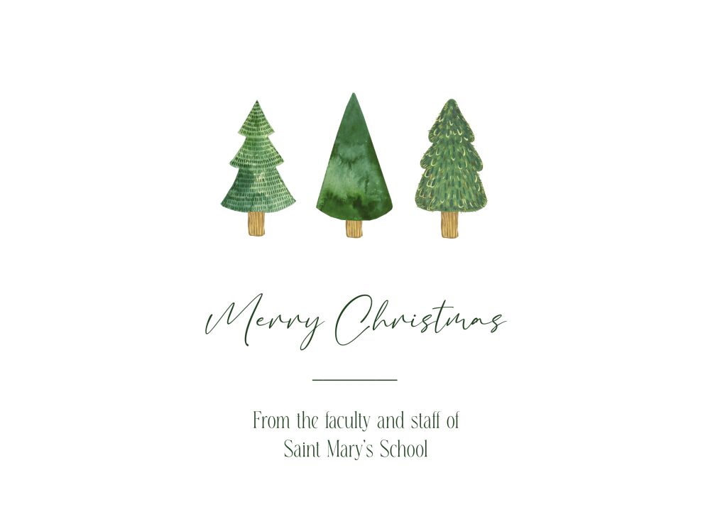 Simple Trees Holiday Greeting Card