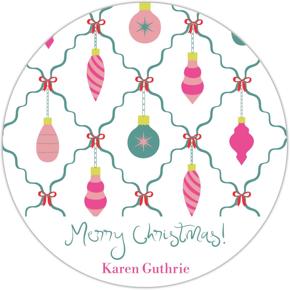 Ornament Pattern Gift Sticker