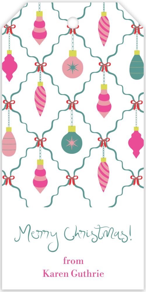 Ornament Pattern Hanging Gift Tag