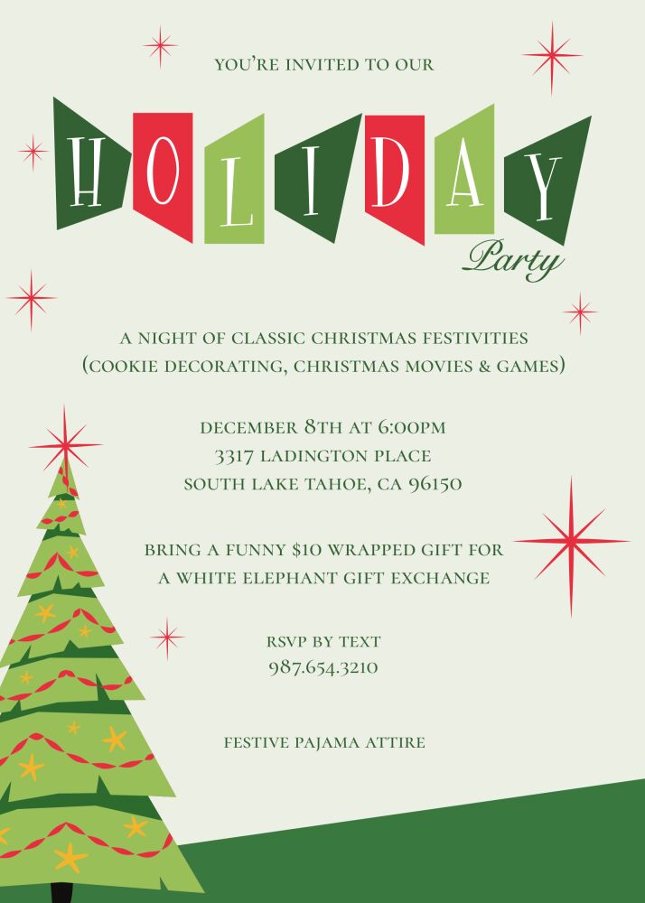 Atomic Holiday Invitation