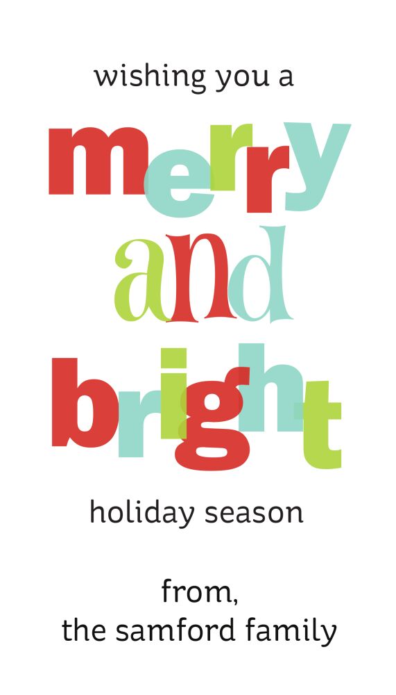 Merry and Bright Gift Sticker