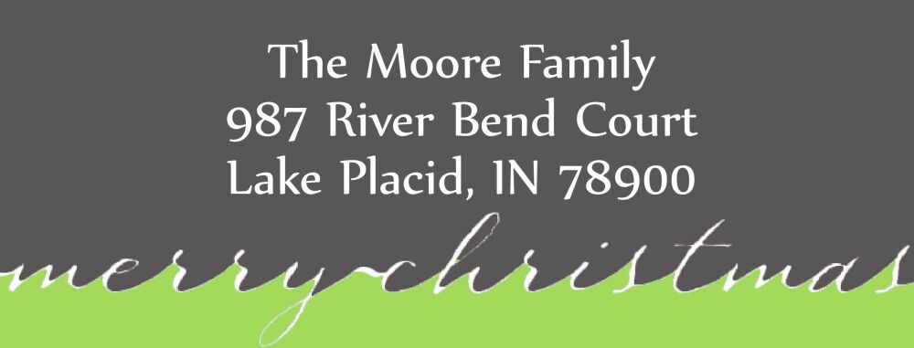 Merry Christmas Return Address Label