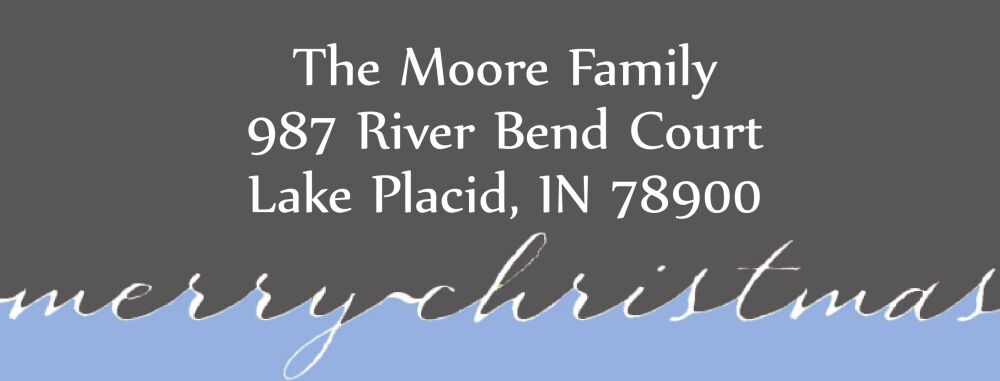 Merry Christmas Return Address Label