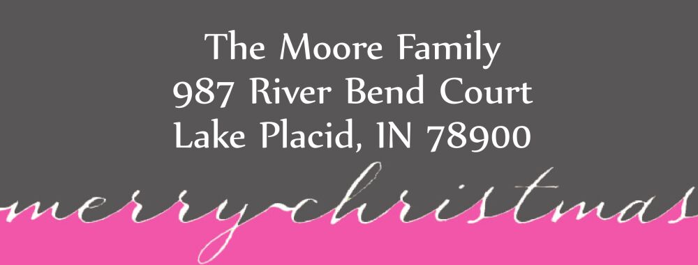 Merry Christmas Return Address Label