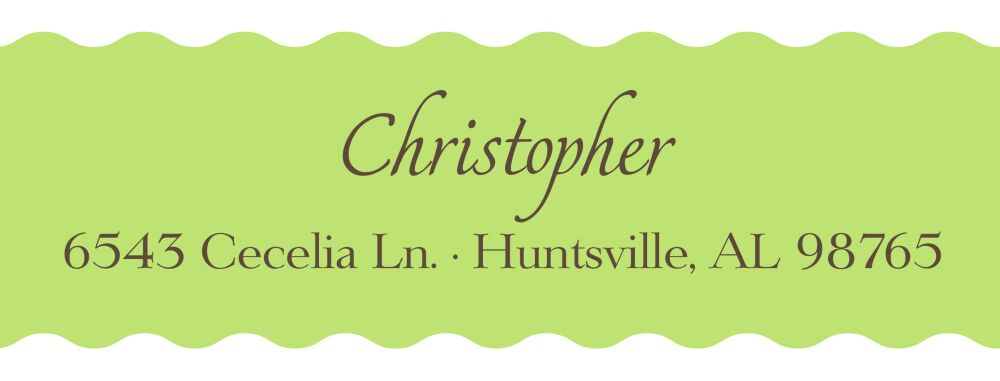 Ribbon Return Address Label