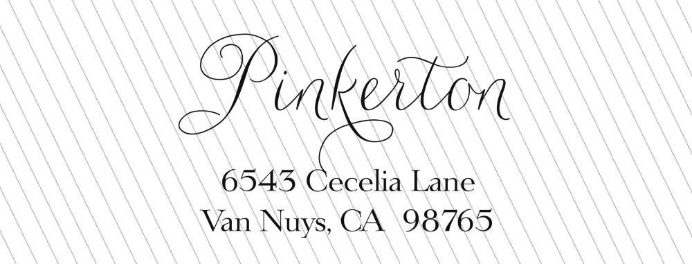 Micro Striped Rectangle Return Address Label