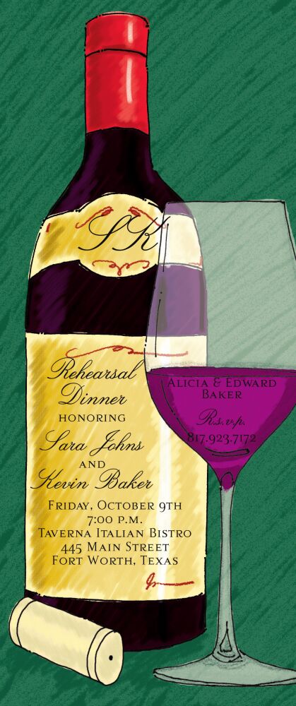 Wine & Glass Invitation