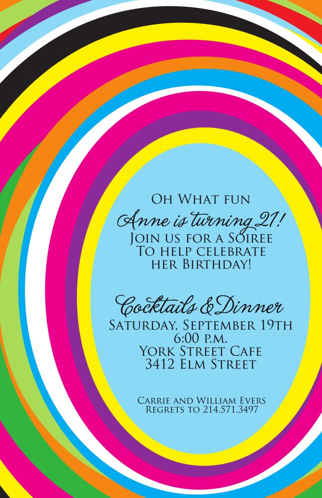 Razzmatazz Invitation