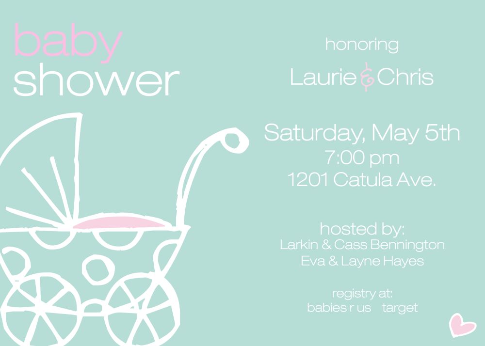 Polka Dot Buggy Invitation