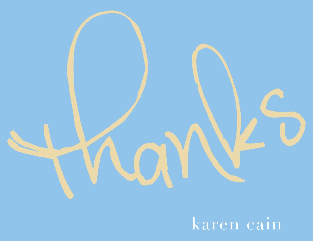 Big Thanks Blue Folded Note