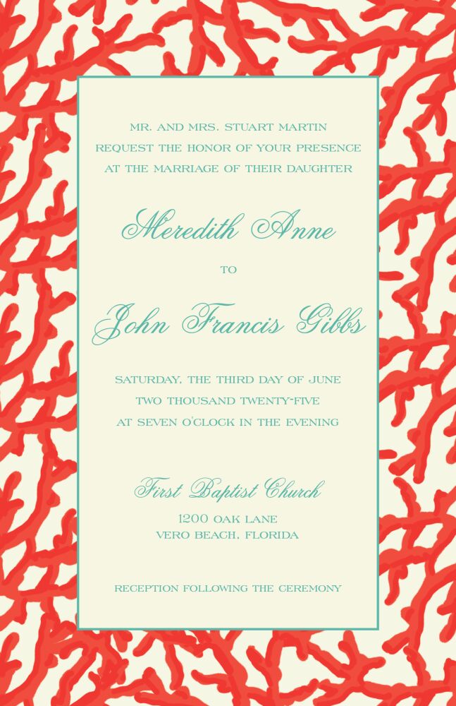 Coral Reef Invitation