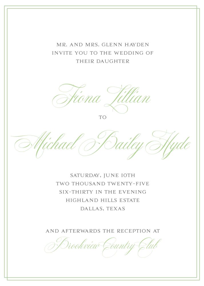 Aligned Invitation